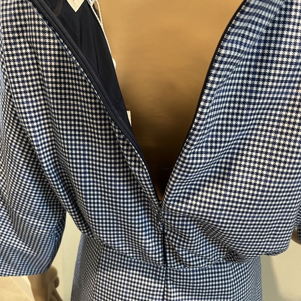 Trina Turk Amar Dress Navy & White Check Size 6    New With Tags - Picture 11 of 16